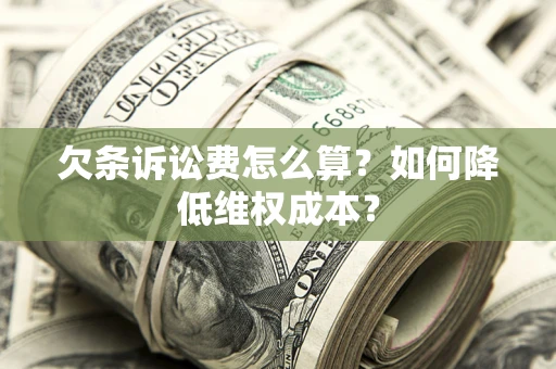 济南欠条诉讼费怎么算？如何降低维权成本？