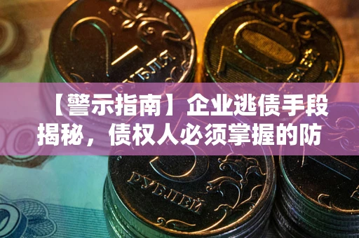 济南【警示指南】企业逃债手段揭秘，债权人必须掌握的防坑宝典