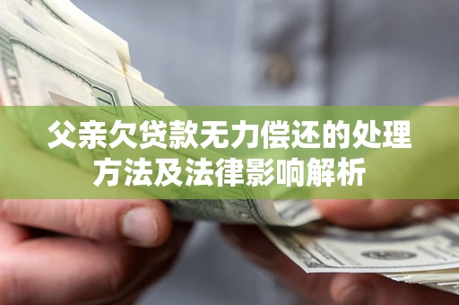 济南父亲欠贷款无力偿还的处理方法及法律影响解析