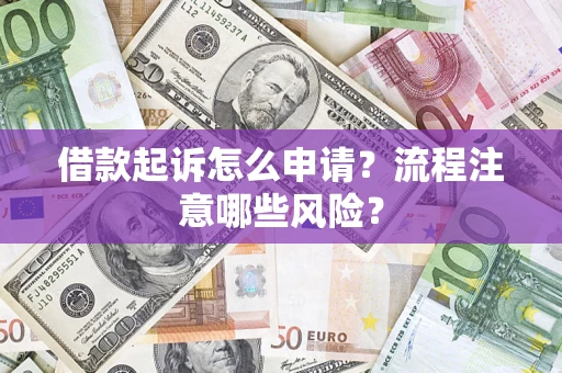 济南借款起诉怎么申请？流程注意哪些风险？