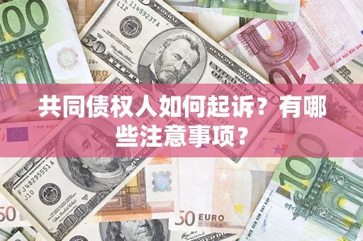 济南共同债权人如何起诉？有哪些注意事项？