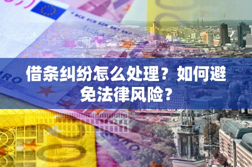 济南借条纠纷怎么处理？如何避免法律风险？